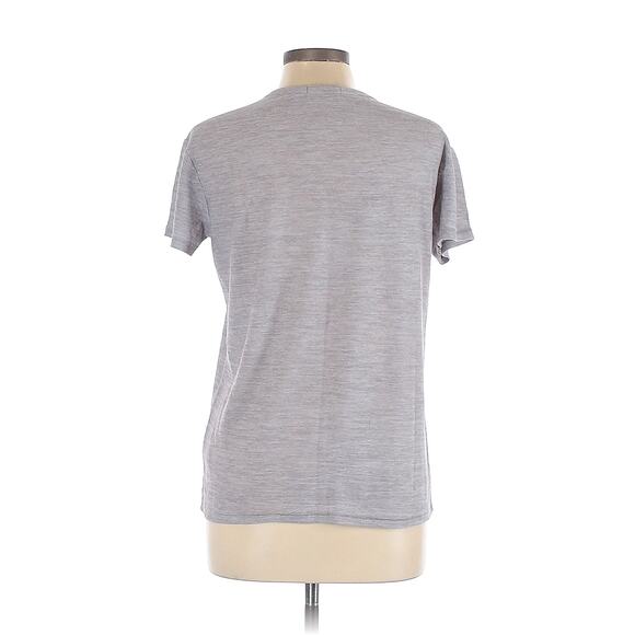 Another Love Heathered Gray Short Sleeve Crew Neck Tee Women Sz L - Picture 6 of 6